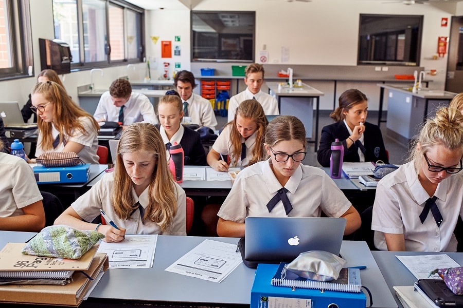 Student in sports hall